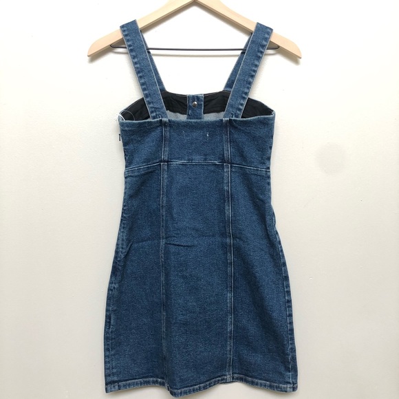 Good American The Snap To It mini Jean Dress - Picture 4 of 16